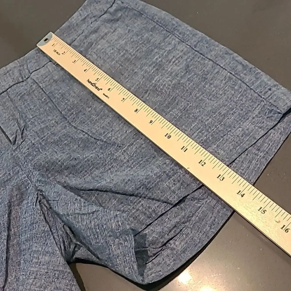 Merona Blue Cotton Shorts with Pockets - Picture 3 of 9